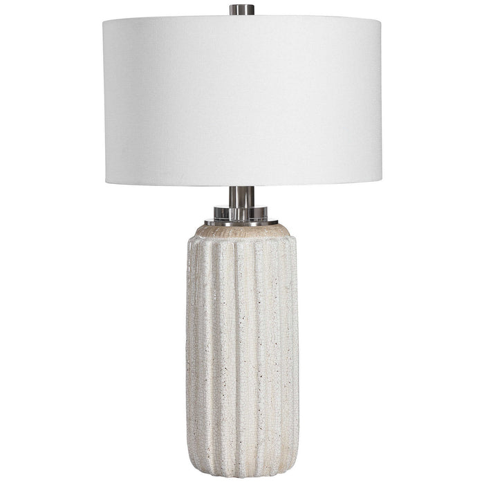 Uttermost 28431 One Light Table Lamp, Brushed Nickel
