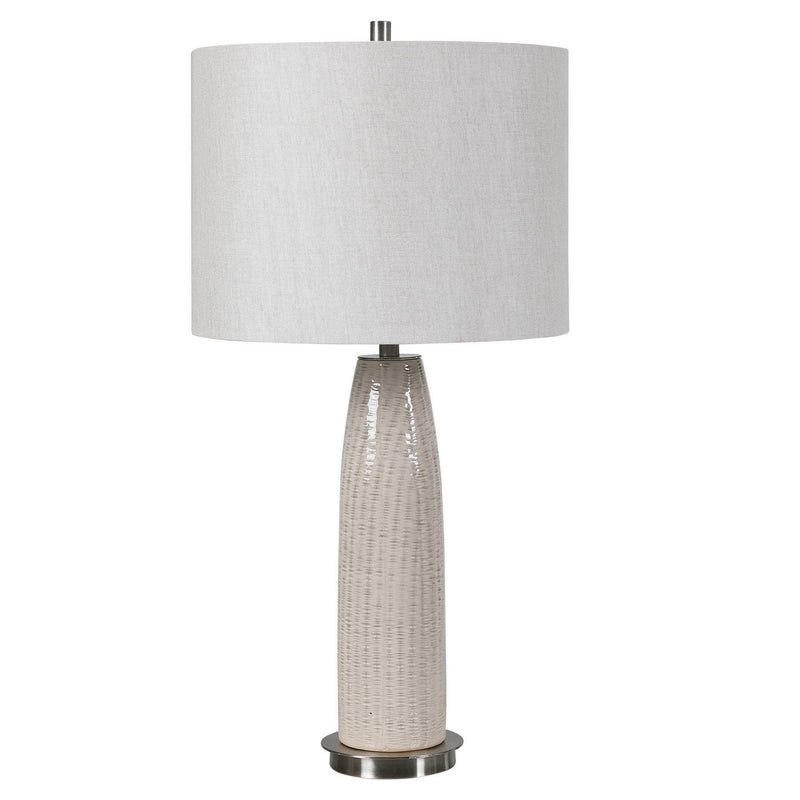 Uttermost 28438 One Light Table Lamp, Brushed Nickel