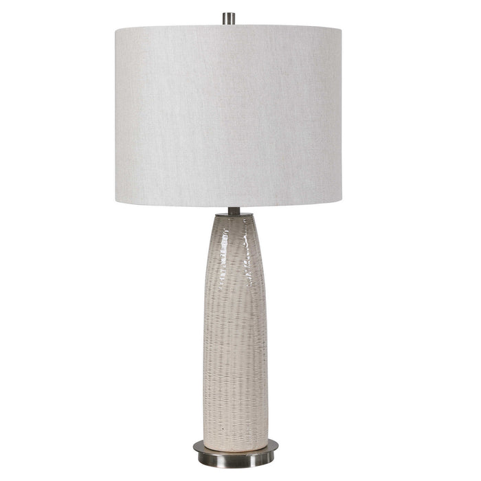 Uttermost 28438 One Light Table Lamp, Brushed Nickel