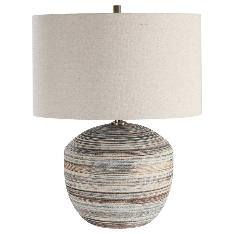 Uttermost 28441-1 One Light Accent Lamp, Brushed Brass
