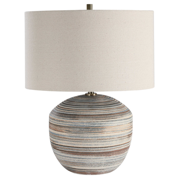 Uttermost 28441-1 One Light Accent Lamp, Brushed Brass