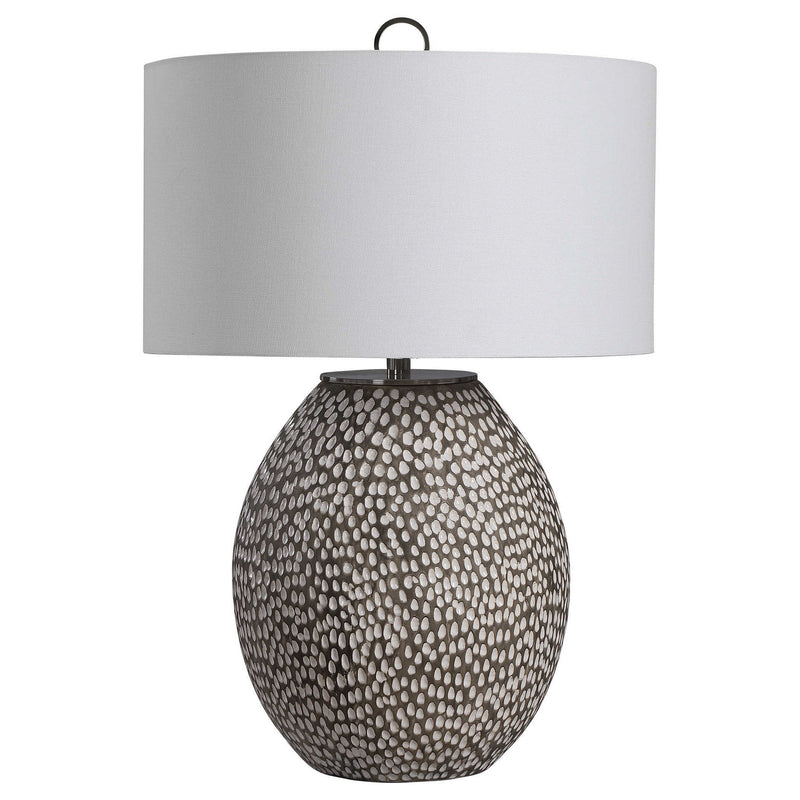 Uttermost 28448-1 One Light Table Lamp, Brushed Nickel
