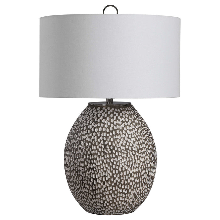 Uttermost 28448-1 One Light Table Lamp, Brushed Nickel