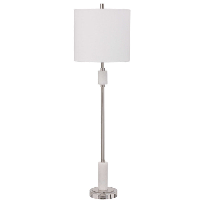 Uttermost 29793-1 One Light Buffet Lamp, Polished Nickel