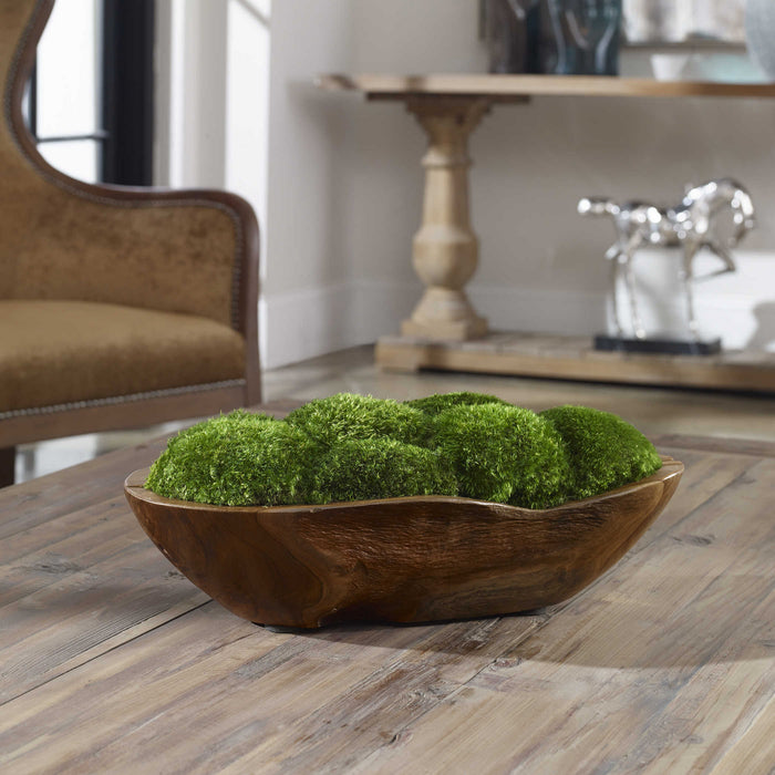 Uttermost 60180 Centerpiece, Natural Teak Wood
