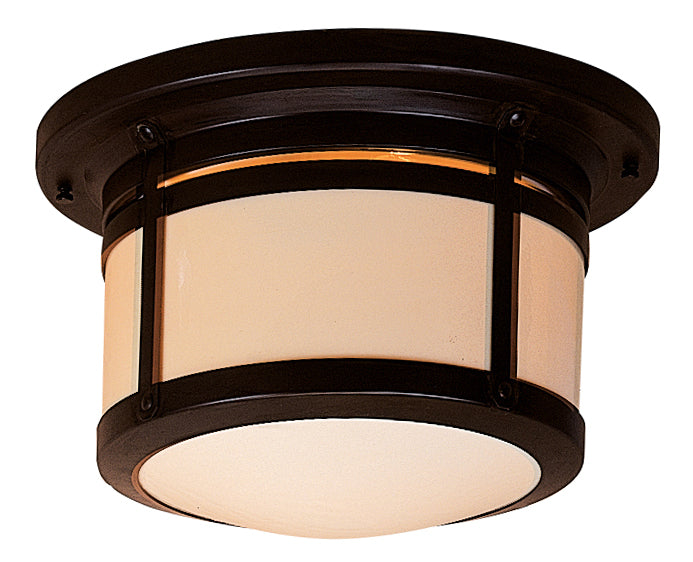 Arroyo BCM-12CR-BZ Two Light Flush Mount, Bronze