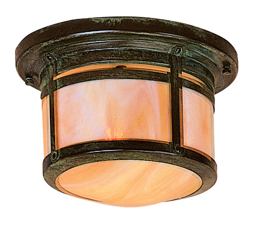 Arroyo BCM-8GW-VP One Light Flush Mount, Verdigris Patina