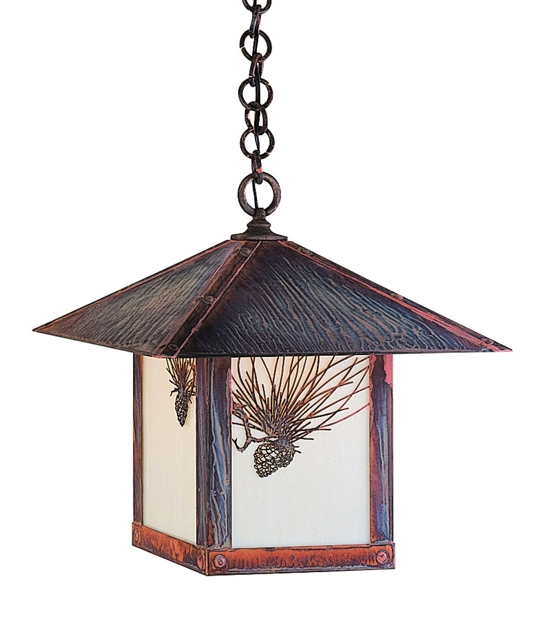 Arroyo EH-16PFOF-RC One Light Pendant, Raw Copper
