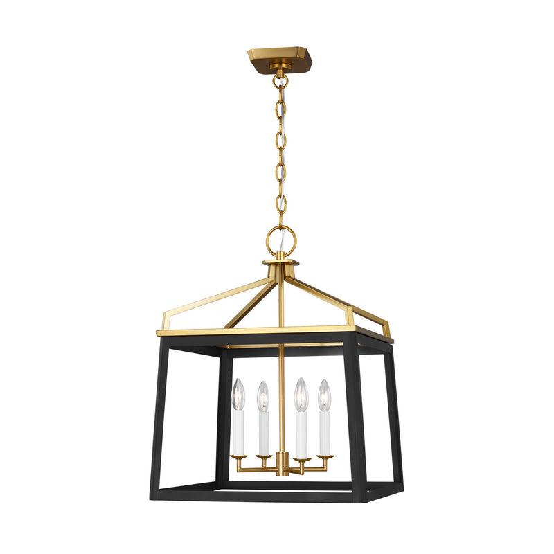 Visual Comfort Studio CC1554MBKBBS Four Light Lantern, Midnight Black