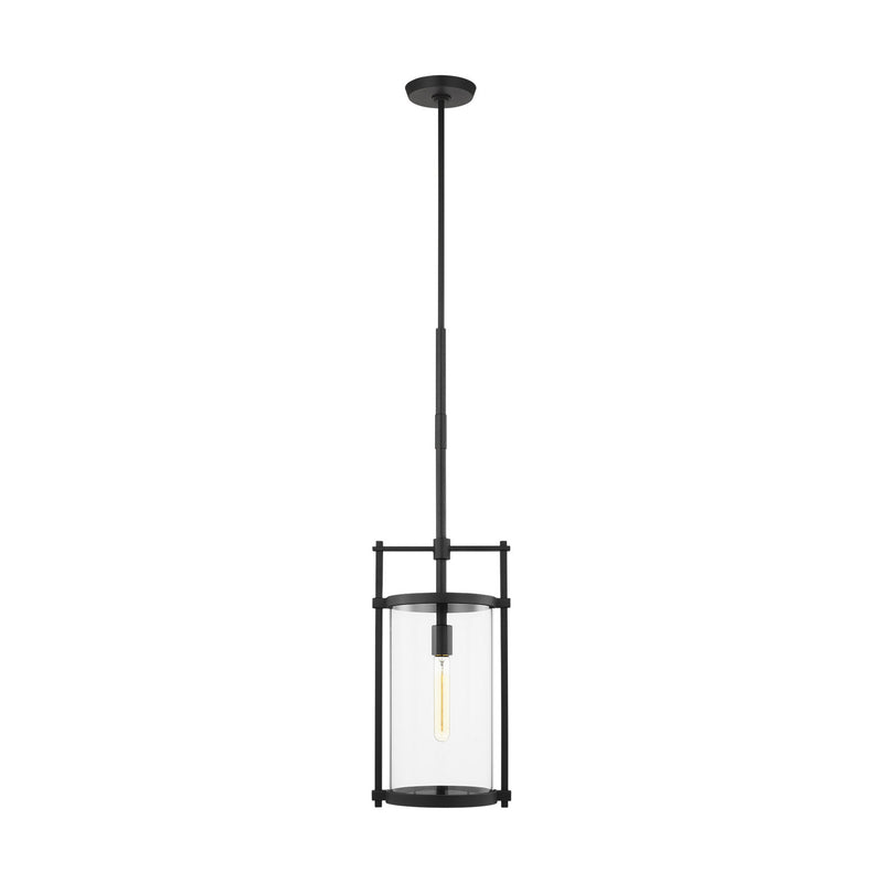 Visual Comfort Studio CO1341TXB One Light Outdoor Pendant, Textured Black