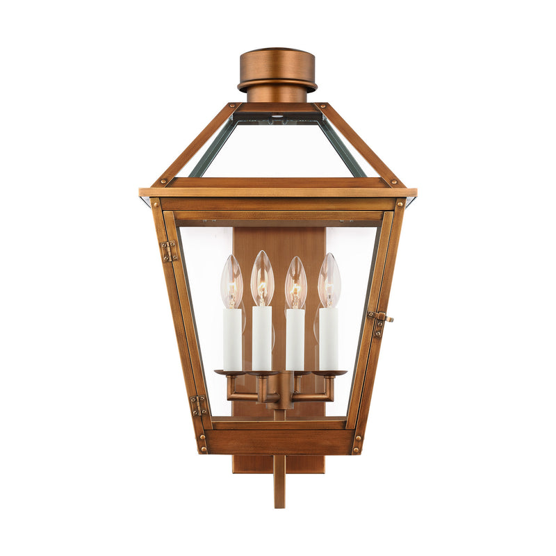Visual Comfort Studio CO1374NCP Four Light Lantern, Natural Copper