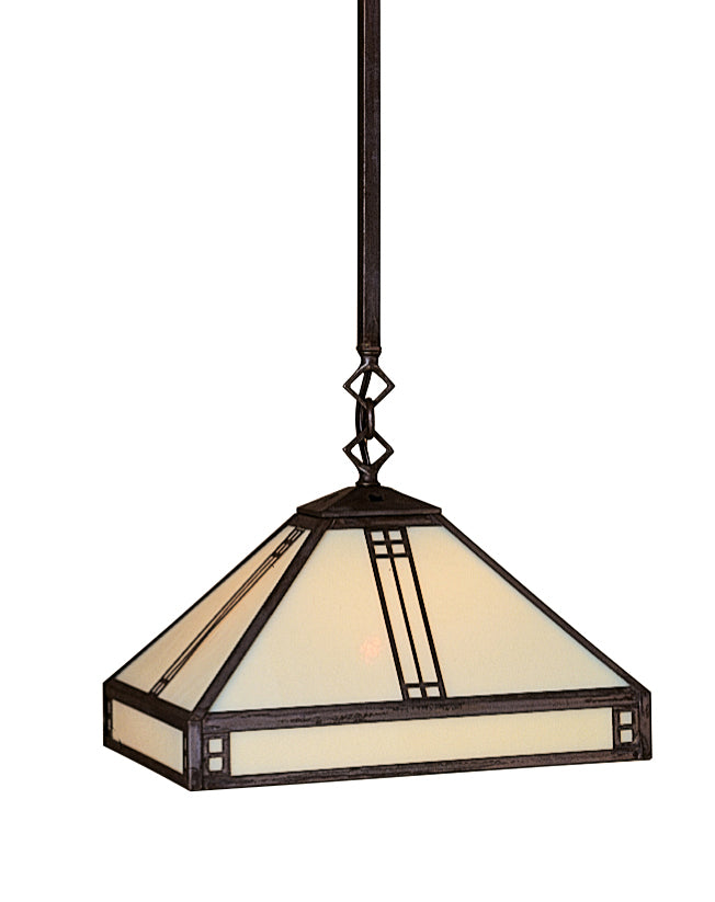 Arroyo PSH-12CR-MB One Light Pendant, Mission Brown