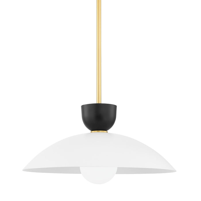 Mitzi H481701L-AGB One Light Pendant, Aged Brass