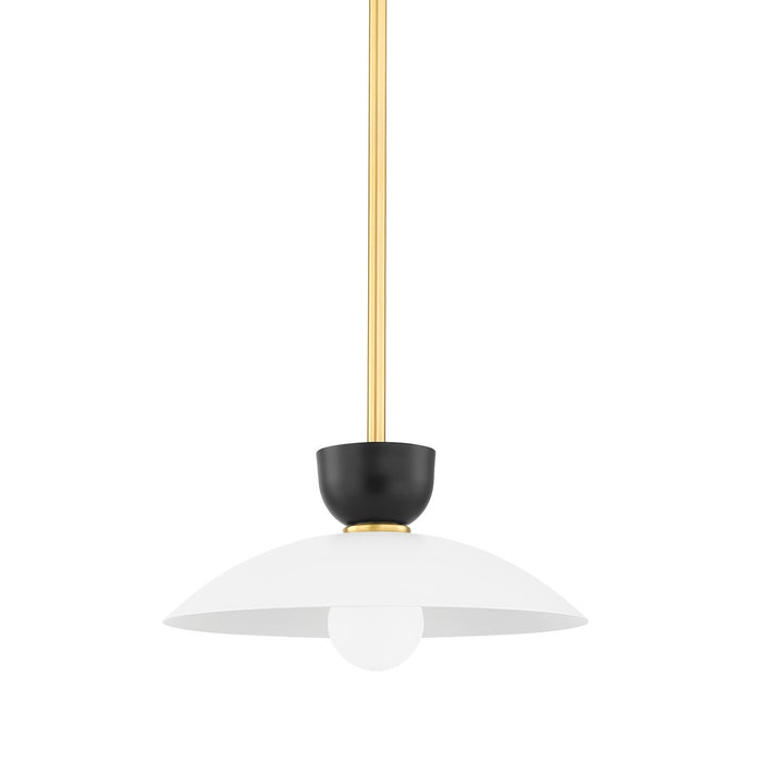 Mitzi H481701S-AGB One Light Pendant, Aged Brass