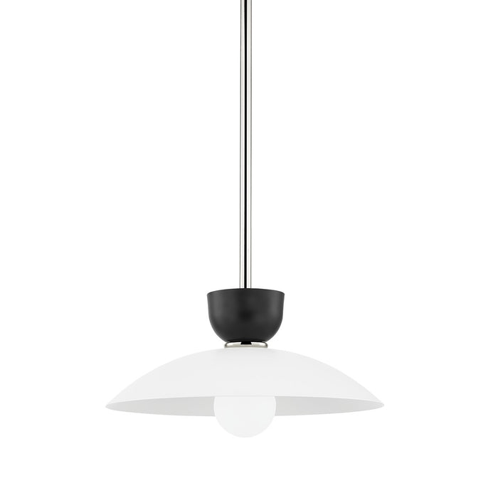 Mitzi H481701S-PN One Light Pendant, Polished Nickel