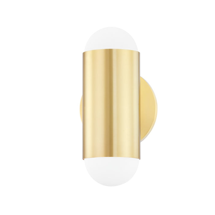 Mitzi H484102-AGB Two Light Wall Sconce, Aged Brass