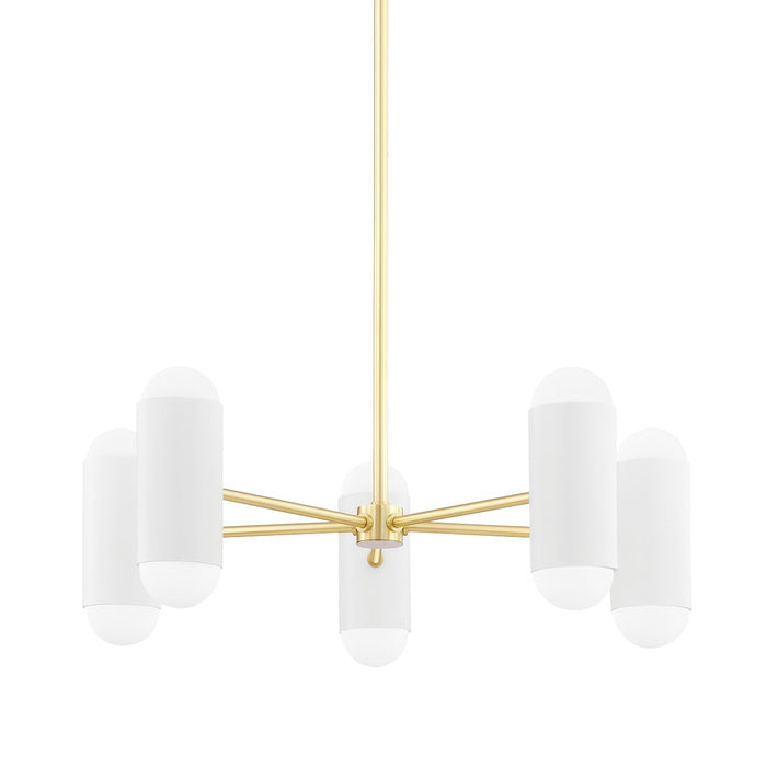 Mitzi H484810-AGB/SWH Ten Light Chandelier, Aged Brass/Soft White Combo