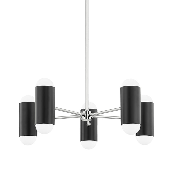 Mitzi H484810-PN/SBK Ten Light Chandelier, Polished Nickel/Soft Black