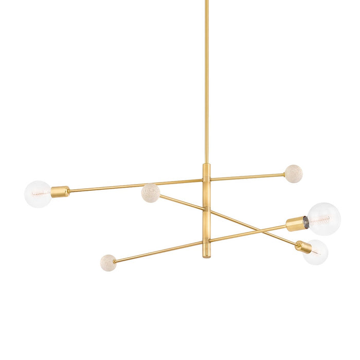 Mitzi H491803-AGB Three Light Chandelier, Aged Brass