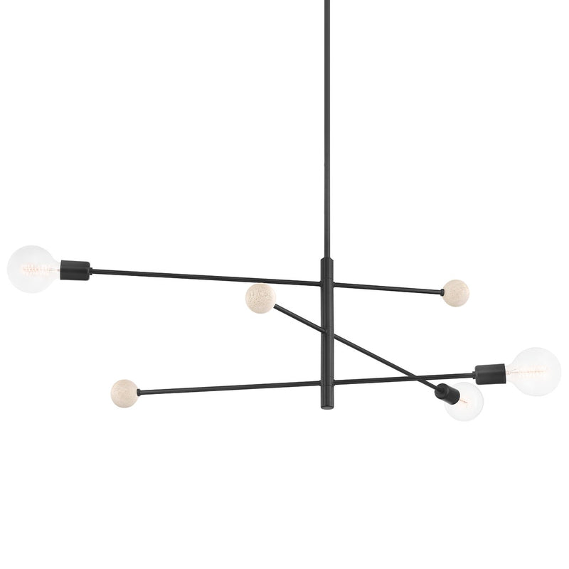 Mitzi H491803-SBK Three Light Chandelier, Soft Black
