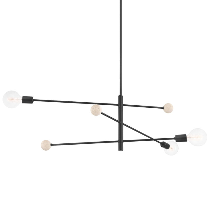 Mitzi H491803-SBK Three Light Chandelier, Soft Black