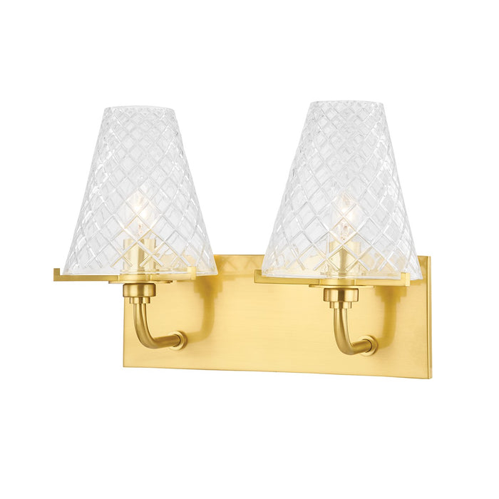 Mitzi H495302-AGB Two Light Bath and Vanity, Aged Brass