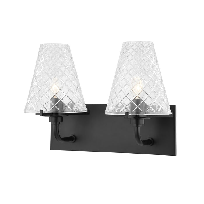 Mitzi H495302-SBK Two Light Bath and Vanity, Soft Black