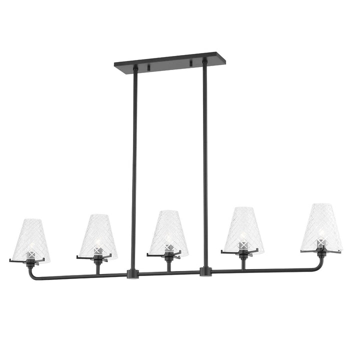 Mitzi H495905-SBK Five Light Island Light, Soft Black