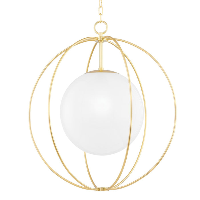 Mitzi H500701L-AGB One Light Pendant, Aged Brass