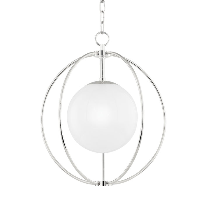 Mitzi H500701S-PN One Light Pendant, Polished Nickel
