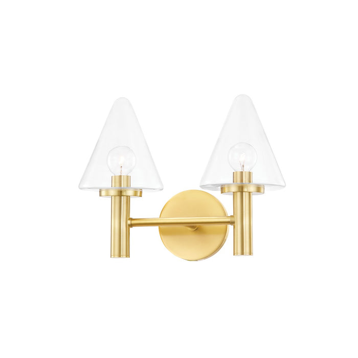Mitzi H540302-AGB Two Light Bath and Vanity, Aged Brass