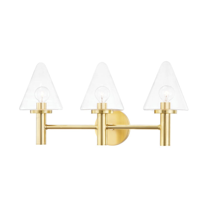 Mitzi H540303-AGB Three Light Bath and Vanity, Aged Brass