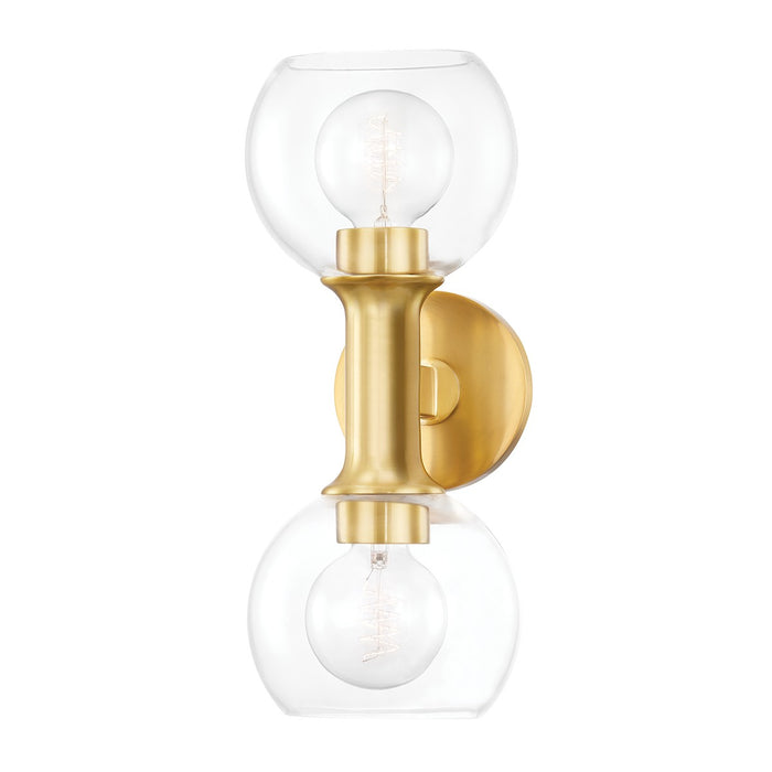 Mitzi H543302-AGB Two Light Bath and Vanity, Aged Brass