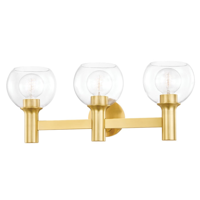 Mitzi H543303-AGB Three Light Bath and Vanity, Aged Brass