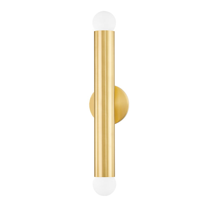 Mitzi H602102-AGB Two Light Wall Sconce, Aged Brass