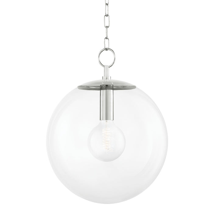 Mitzi H609701L-PN One Light Pendant, Polished Nickel