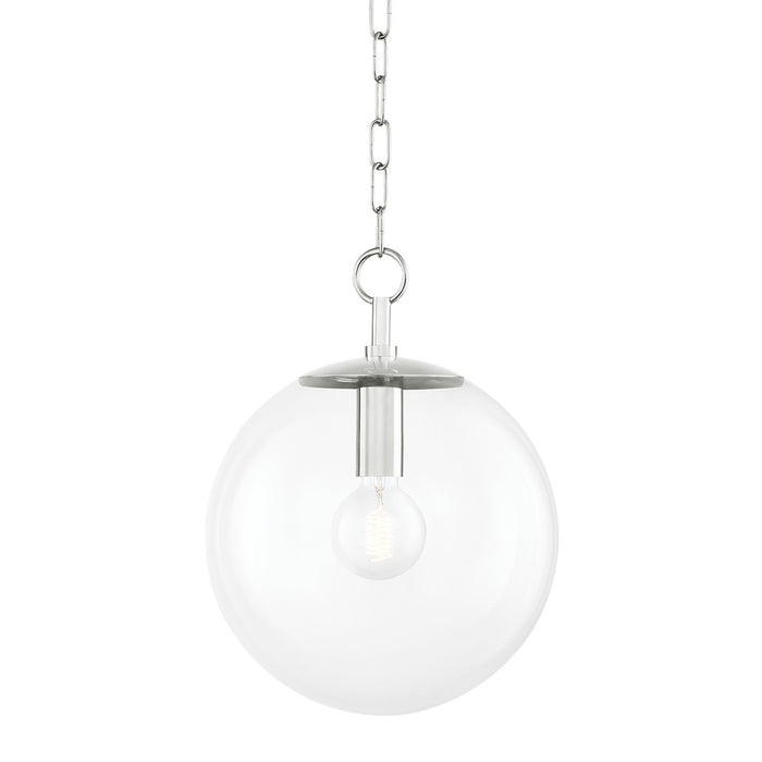 Mitzi H609701S-PN One Light Pendant, Polished Nickel