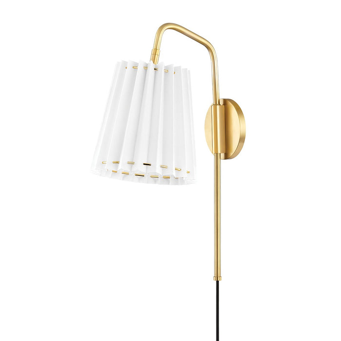 Mitzi HL476101-AGB One Light Wall Sconce, Aged Brass