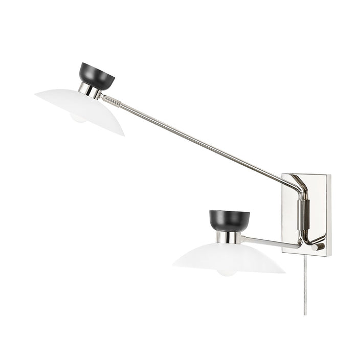 Mitzi HL481202-PN Two Light Wall Sconce, Polished Nickel