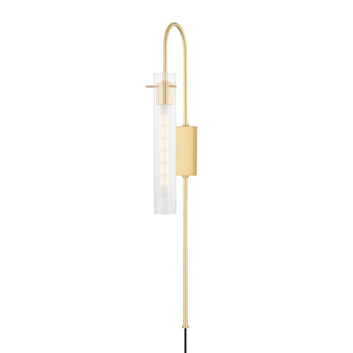 Mitzi HL527201-AGB One Light Wall Sconce, Aged Brass