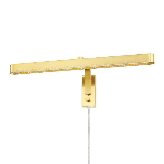 Mitzi HL563202-AGB LED Wall Sconce, Aged Brass