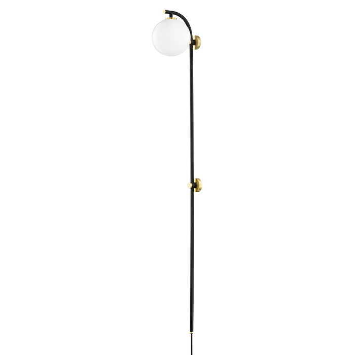 Mitzi HL589201-AGB/SBK LED Wall Sconce, Aged Brass/Soft Black