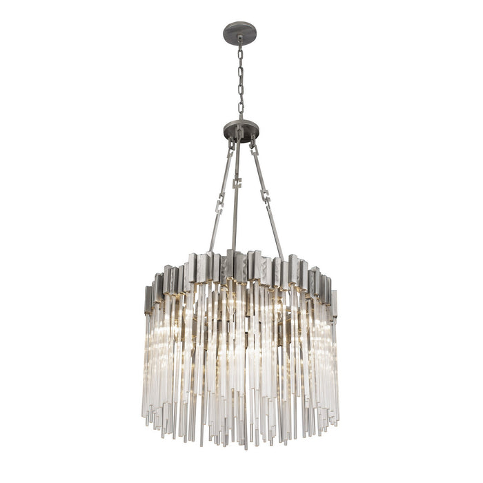 Varaluz 309P06RN Six Light Pendant, Rainy Night