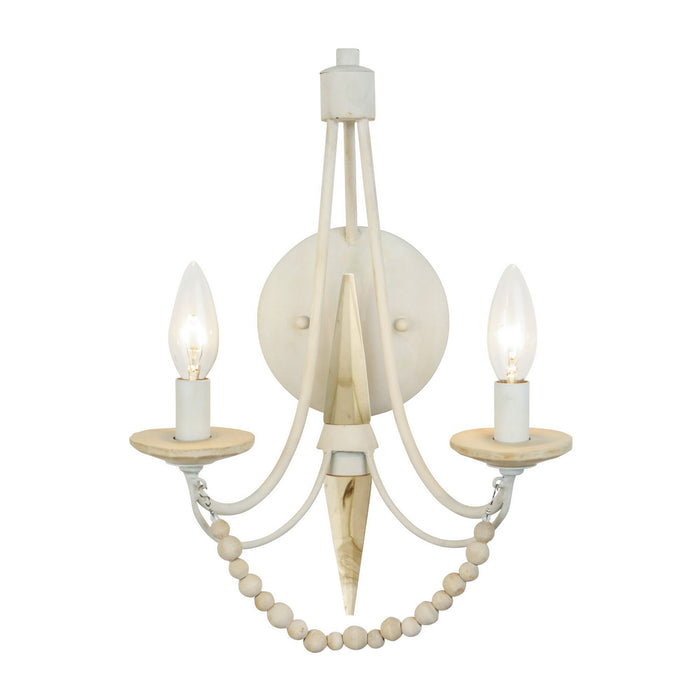 Varaluz 350W02CW Two Light Wall Sconce, Country White