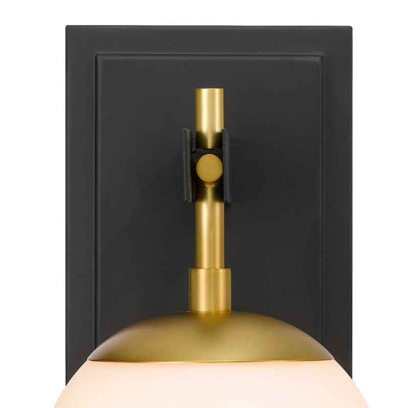 Varaluz 352B01BLSB One Light Bath, Black/Satin Brass