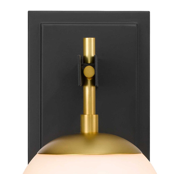 Varaluz 352B01BLSB One Light Bath, Black/Satin Brass