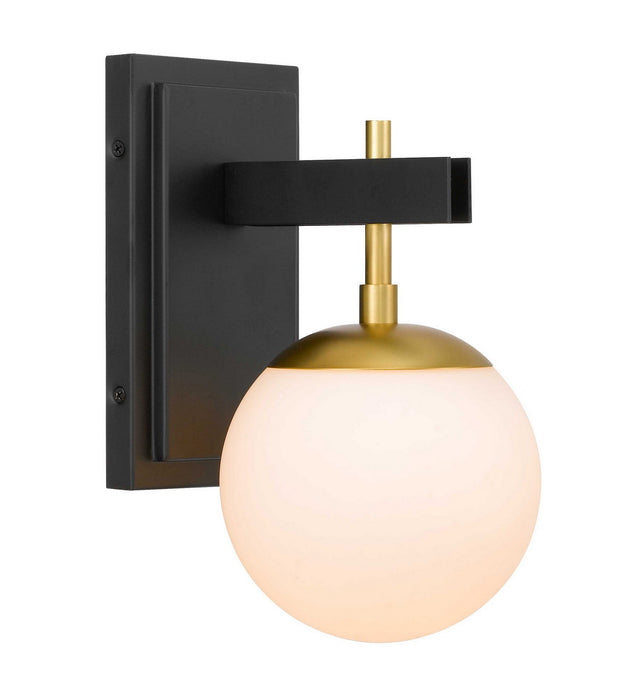 Varaluz 352B01BLSB One Light Bath, Black/Satin Brass