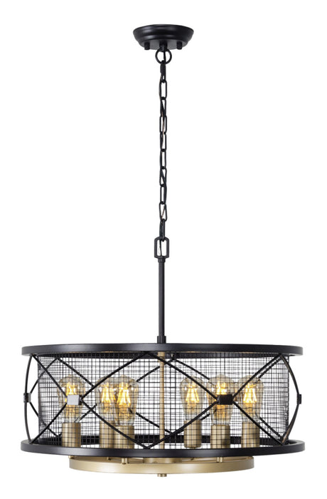 Varaluz 612620 Six Light Pendant, Warm Bronze/Gold