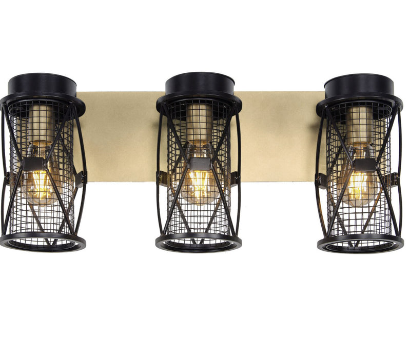 Varaluz 612650 Three Light Bath, Warm Bronze/Gold