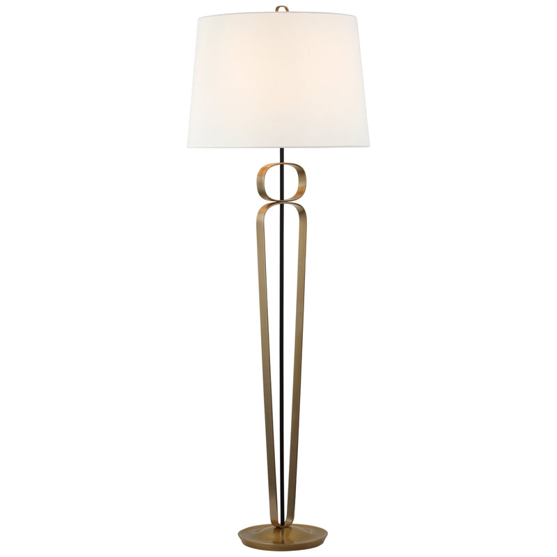 Visual Comfort Signature ARN 1440HAB/BLK-L LED Floor Lamp, Hand-Rubbed Antique Brass and Matte Black